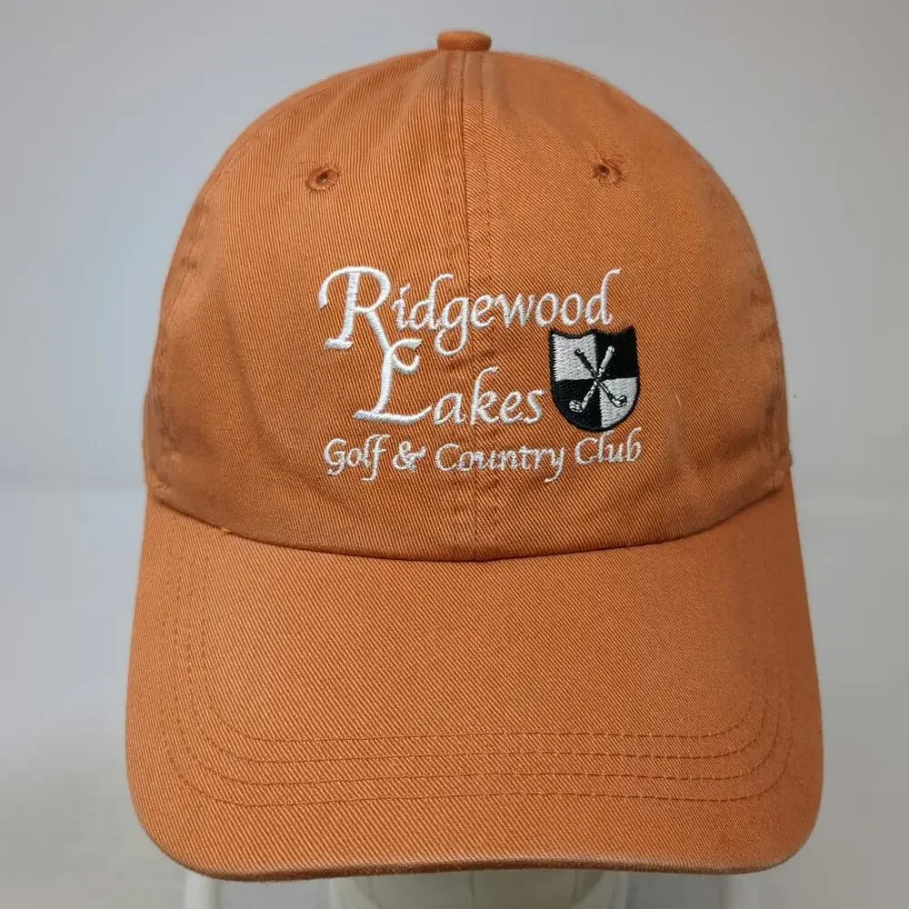 Ahead Baseball Cap Orange One Size Ridgewood Lakes Golf Country Club Florida Hat